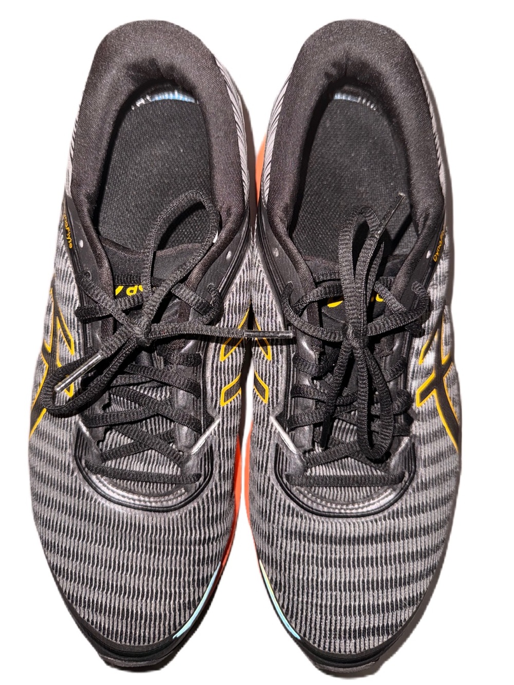 Asics DynaFlyte Running Shoes Men 12 DynaFoam Black Orange Accents EUC - Picture 3 of 7